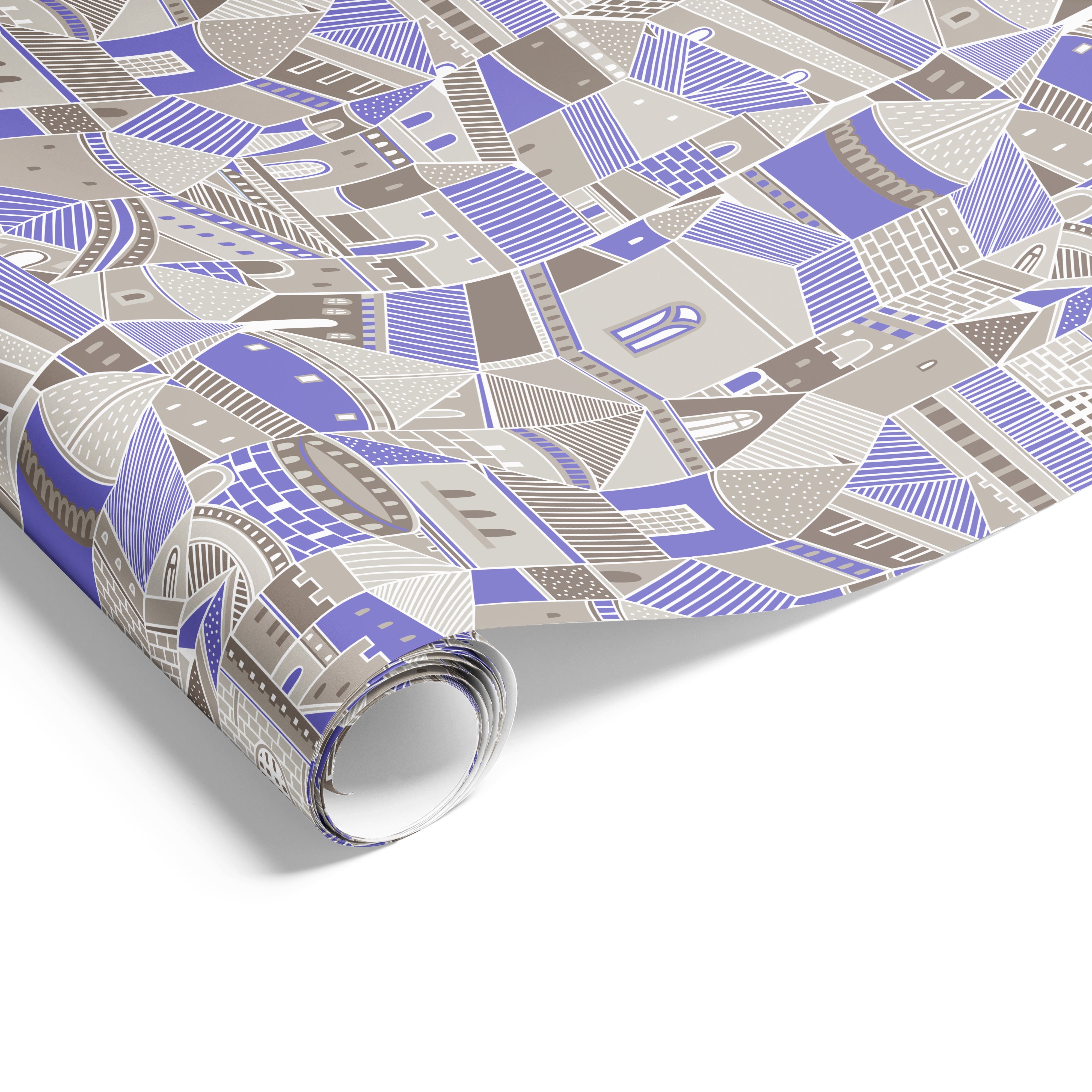 Castles Wrap Taupe Purple