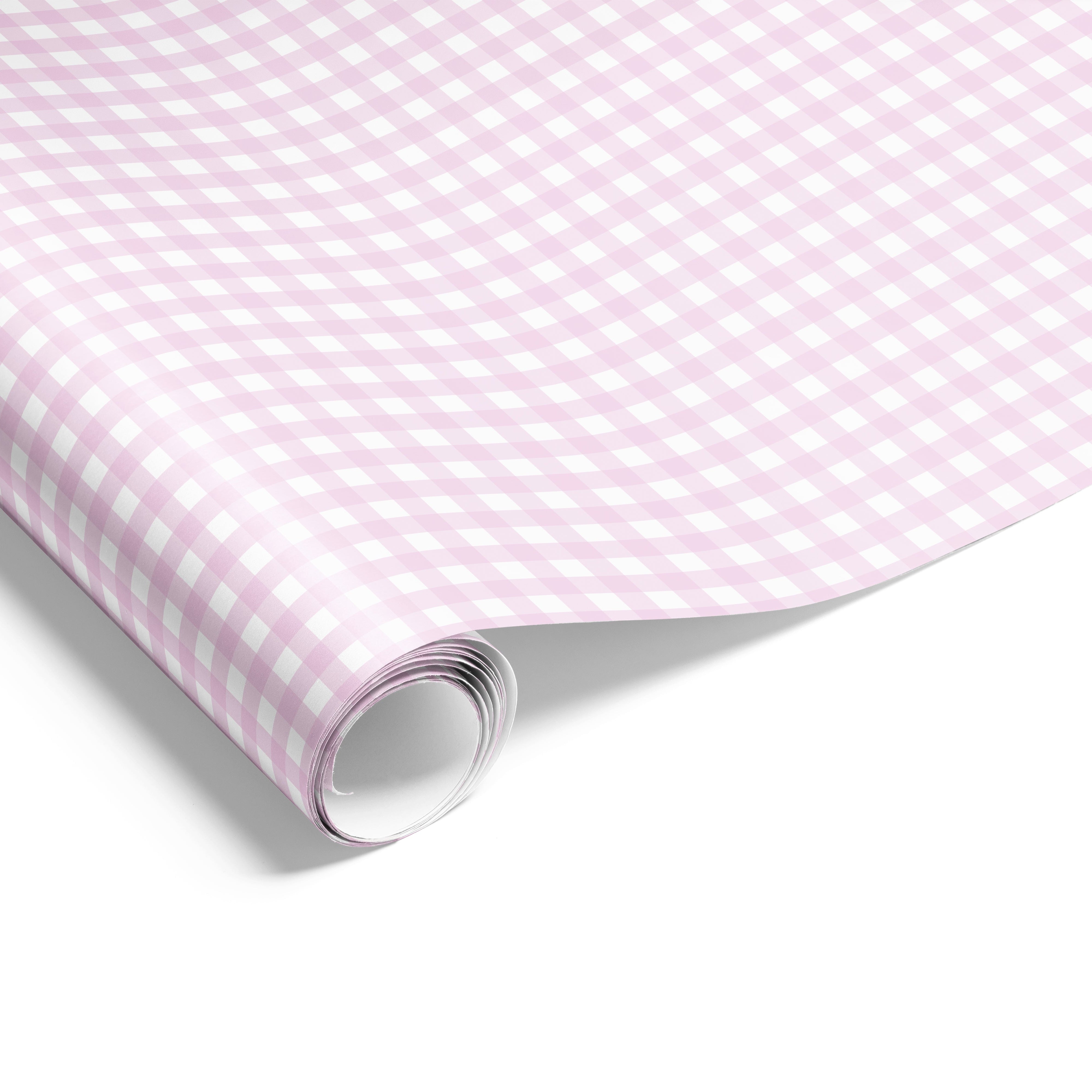 Gingham Check on Matte Wrap PPink
