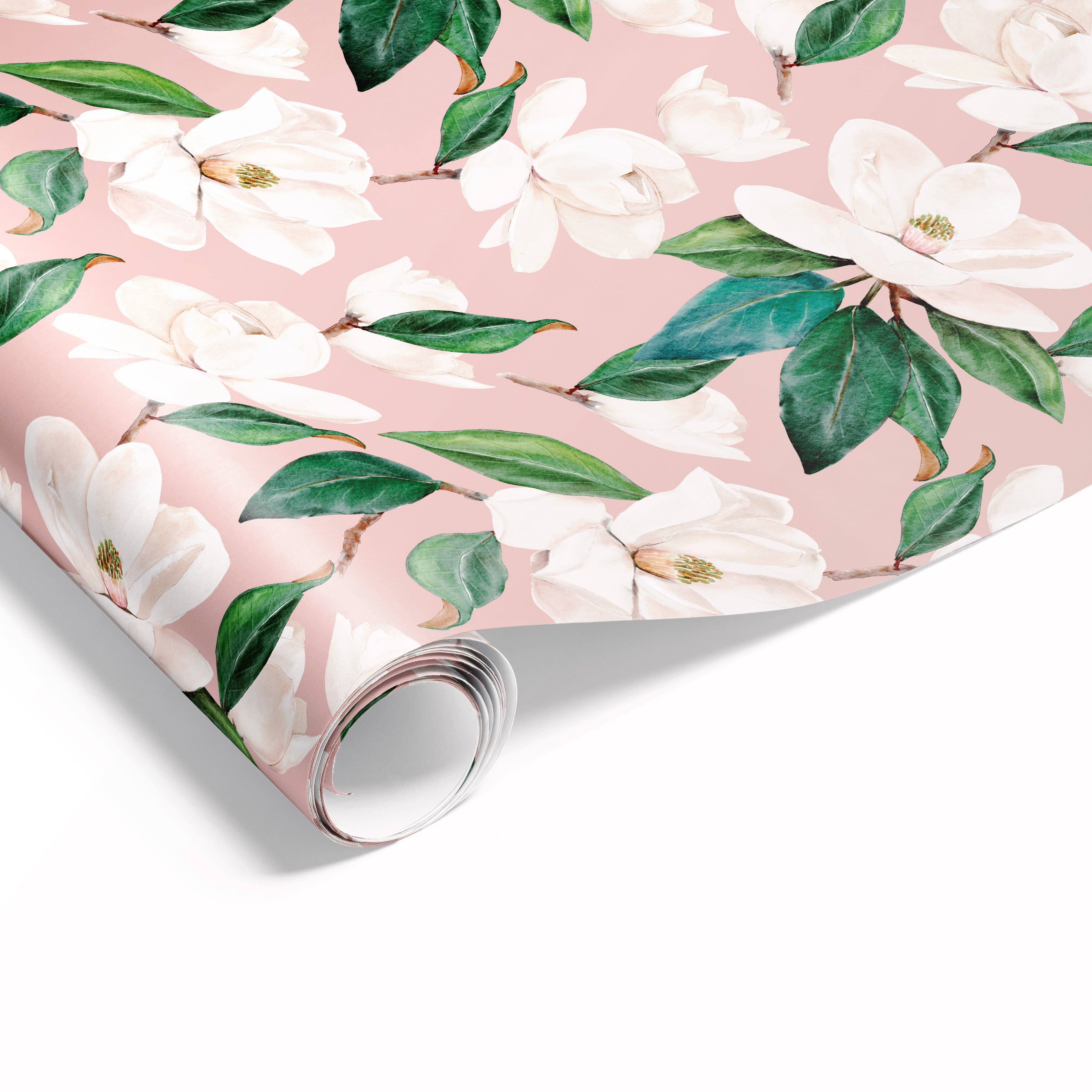 Watercolour Magnolia Wrap Dusty Pink