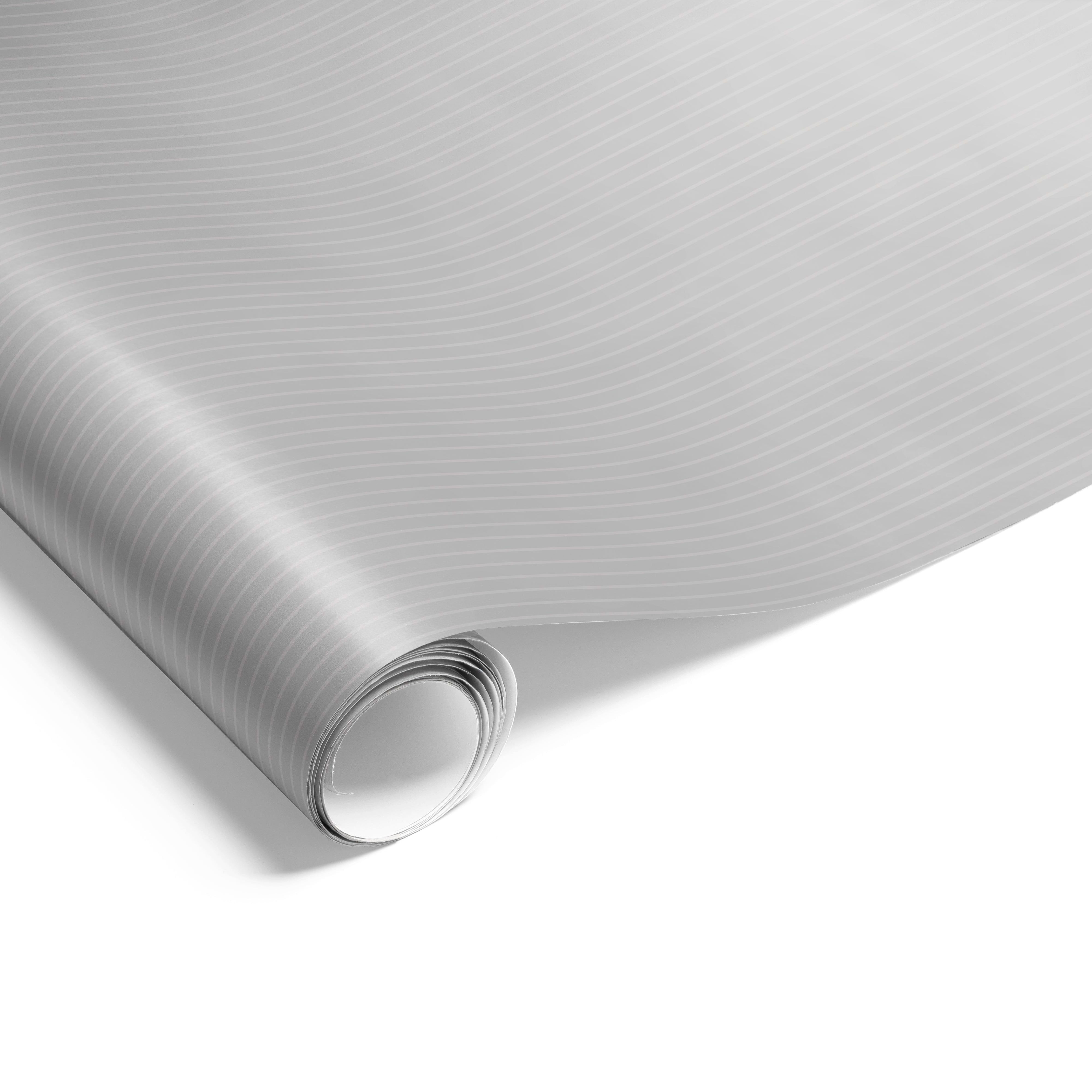 *25cm Dress Stripe Wrap Silver