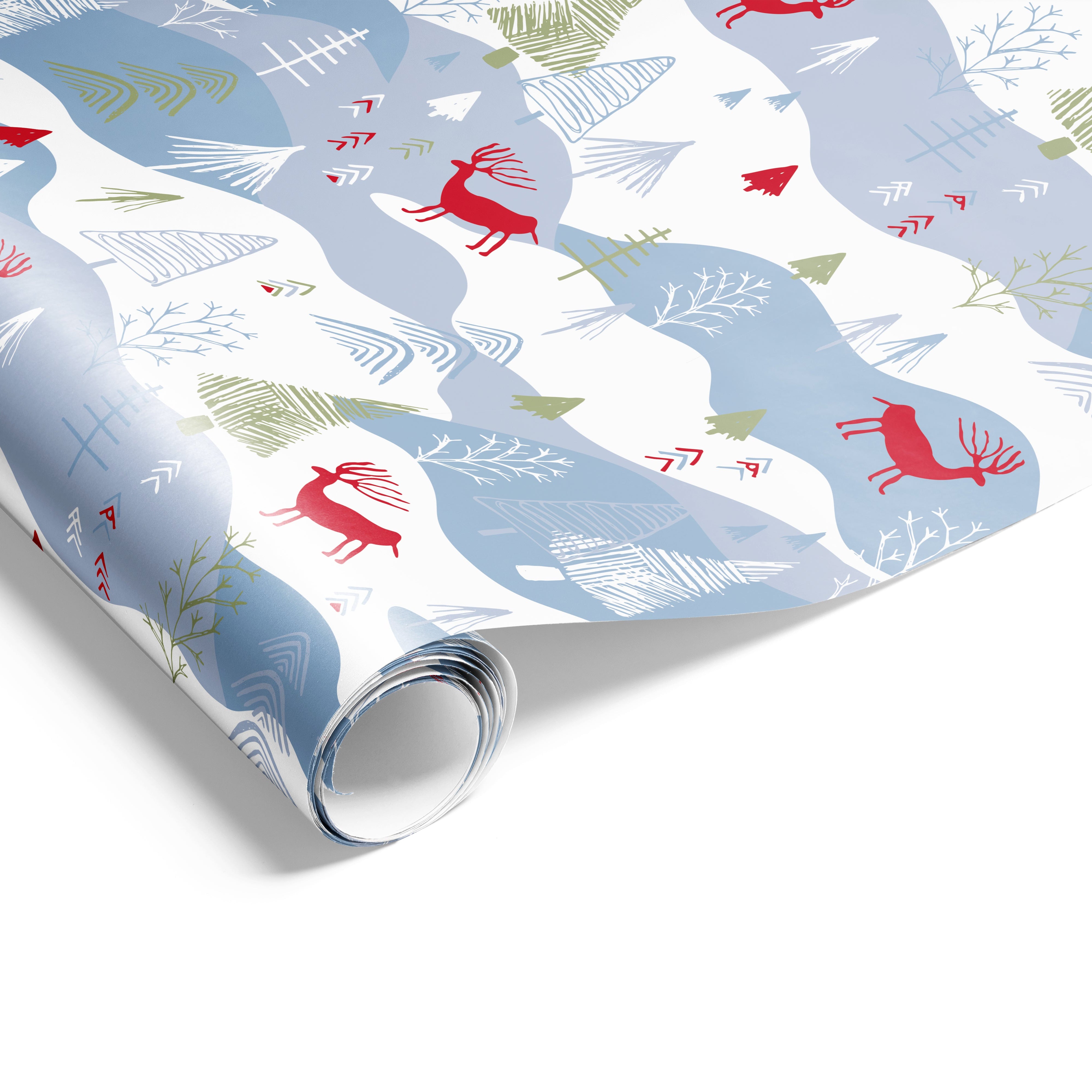 Xmas Yule Wrap French Blue