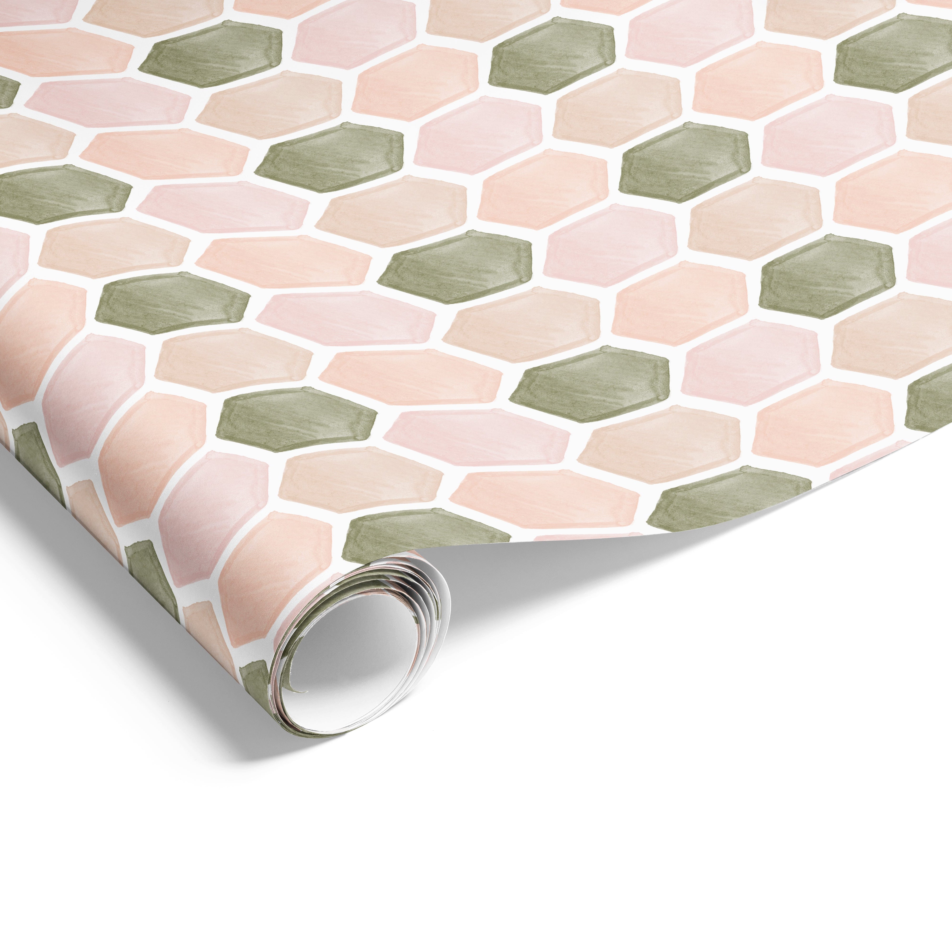 Pavillion Fresco on Matte Olive Pink