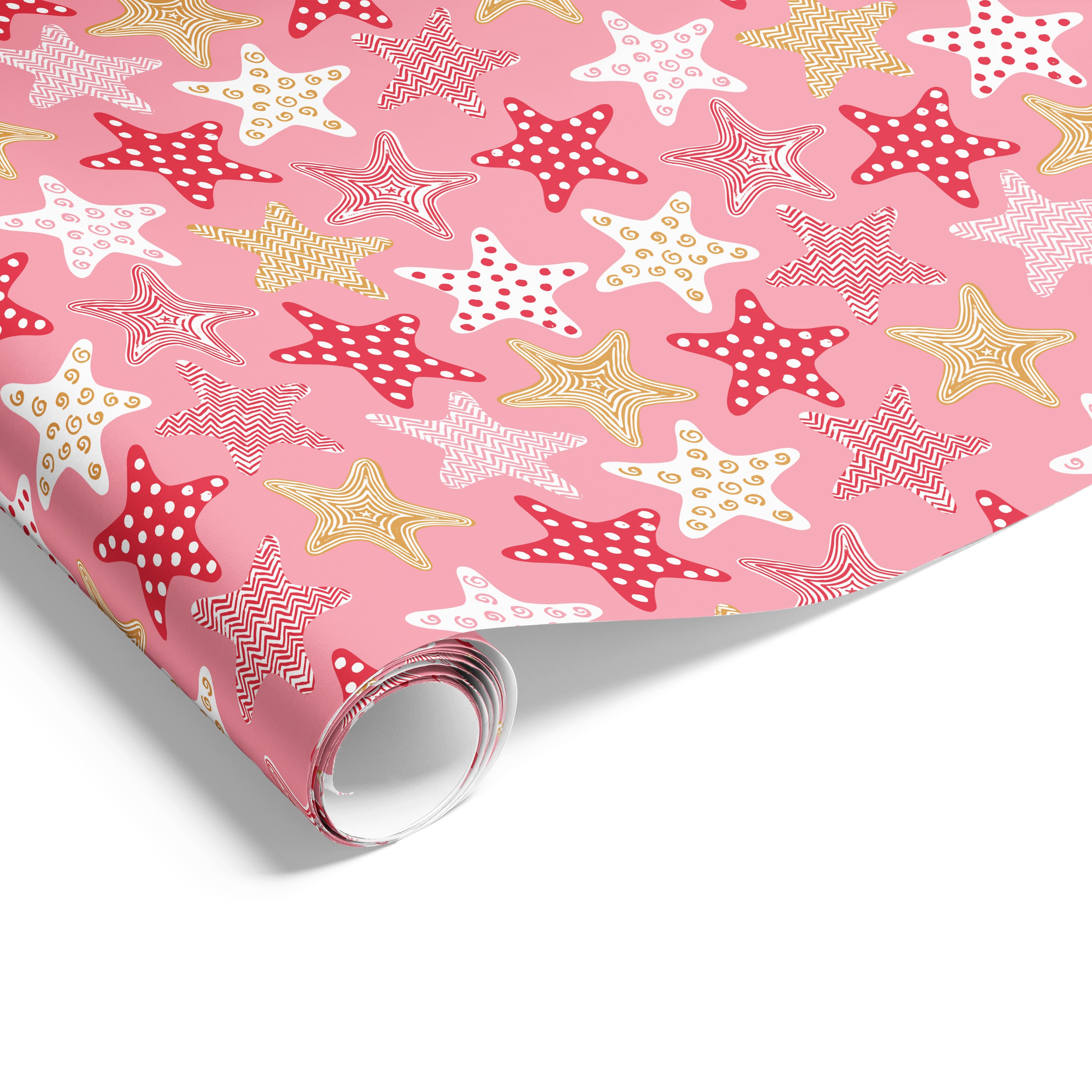 Starfish on Matte Pink Red Orchre