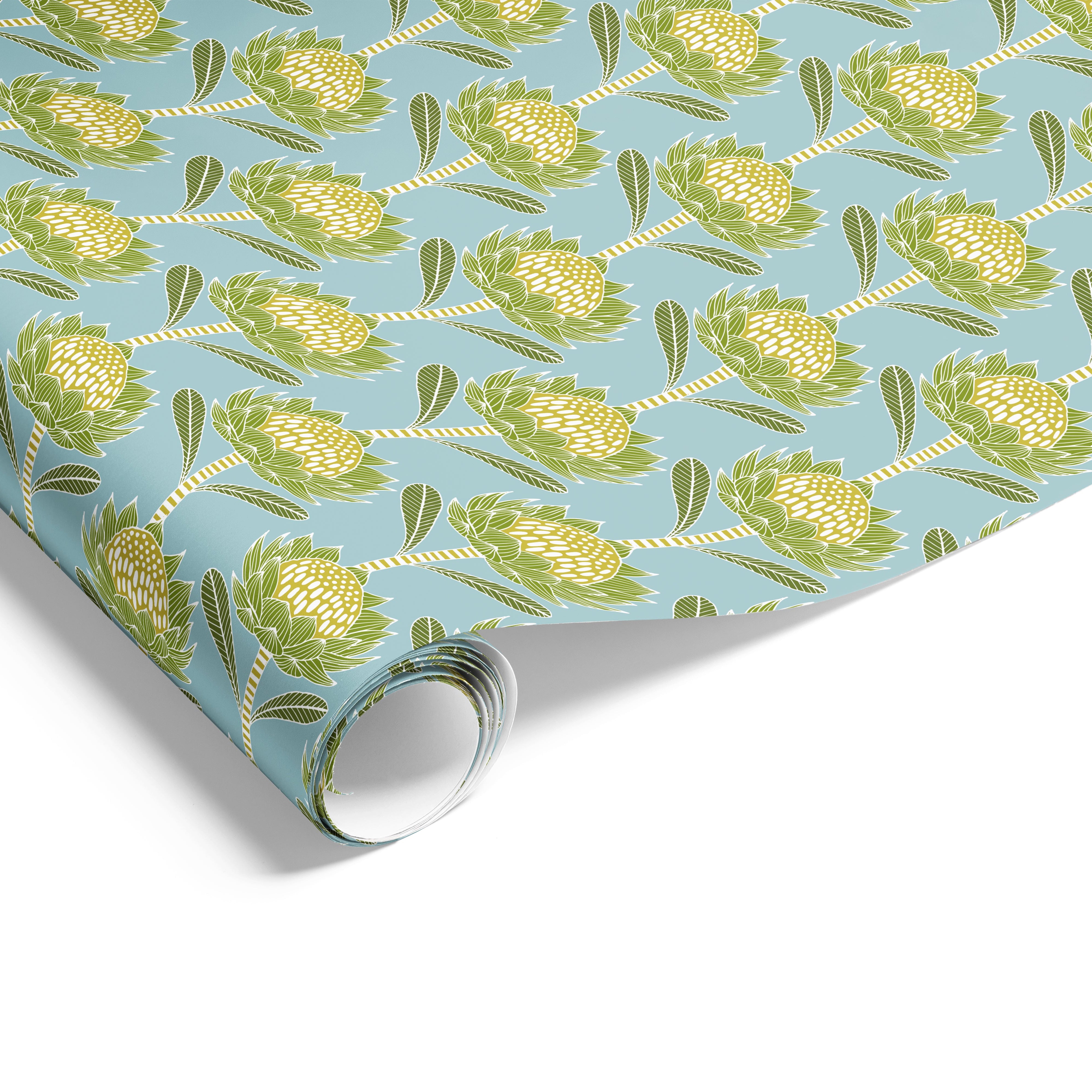 Waratah on Matte Seafoam
