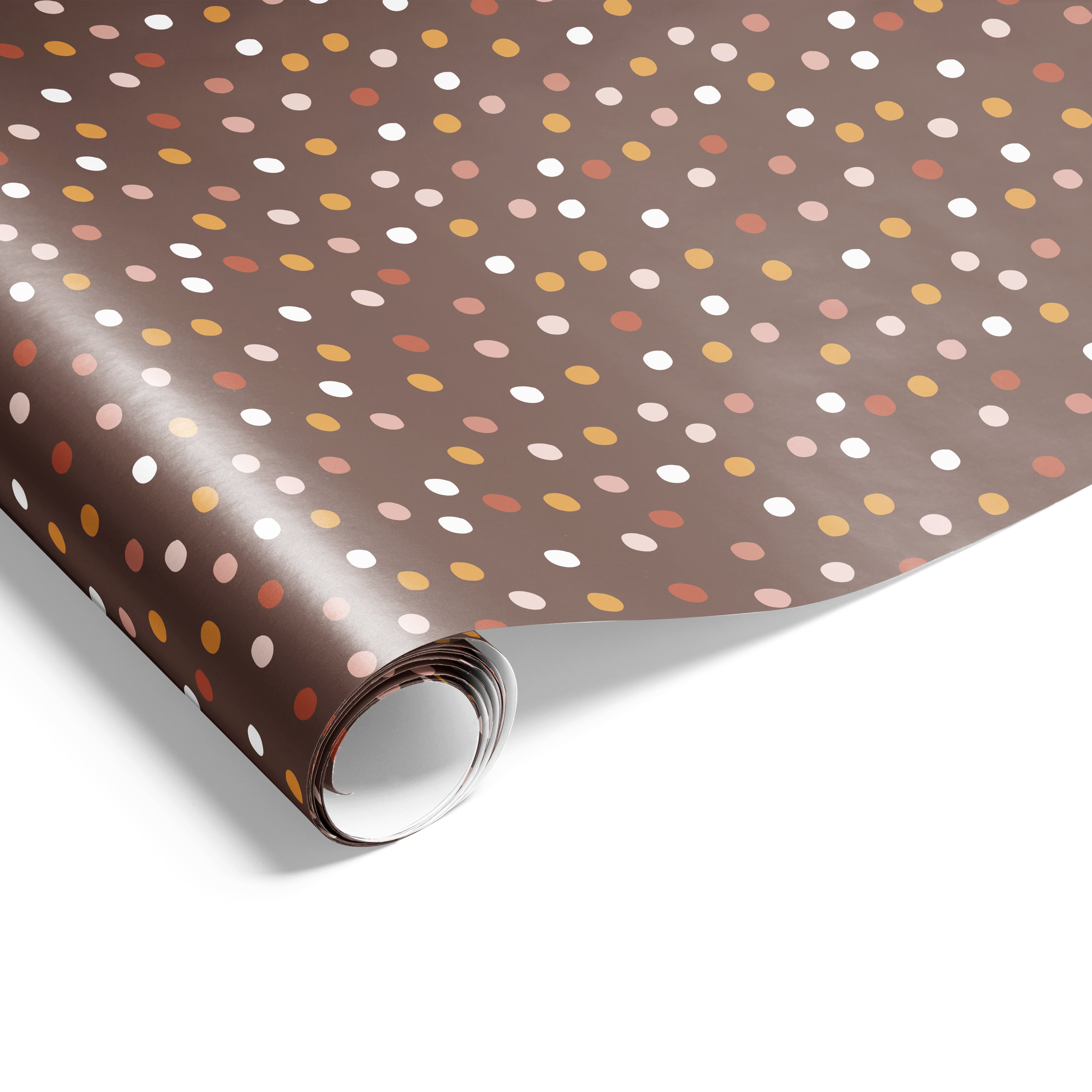 60cm Polka Dots Wrap Chocolate