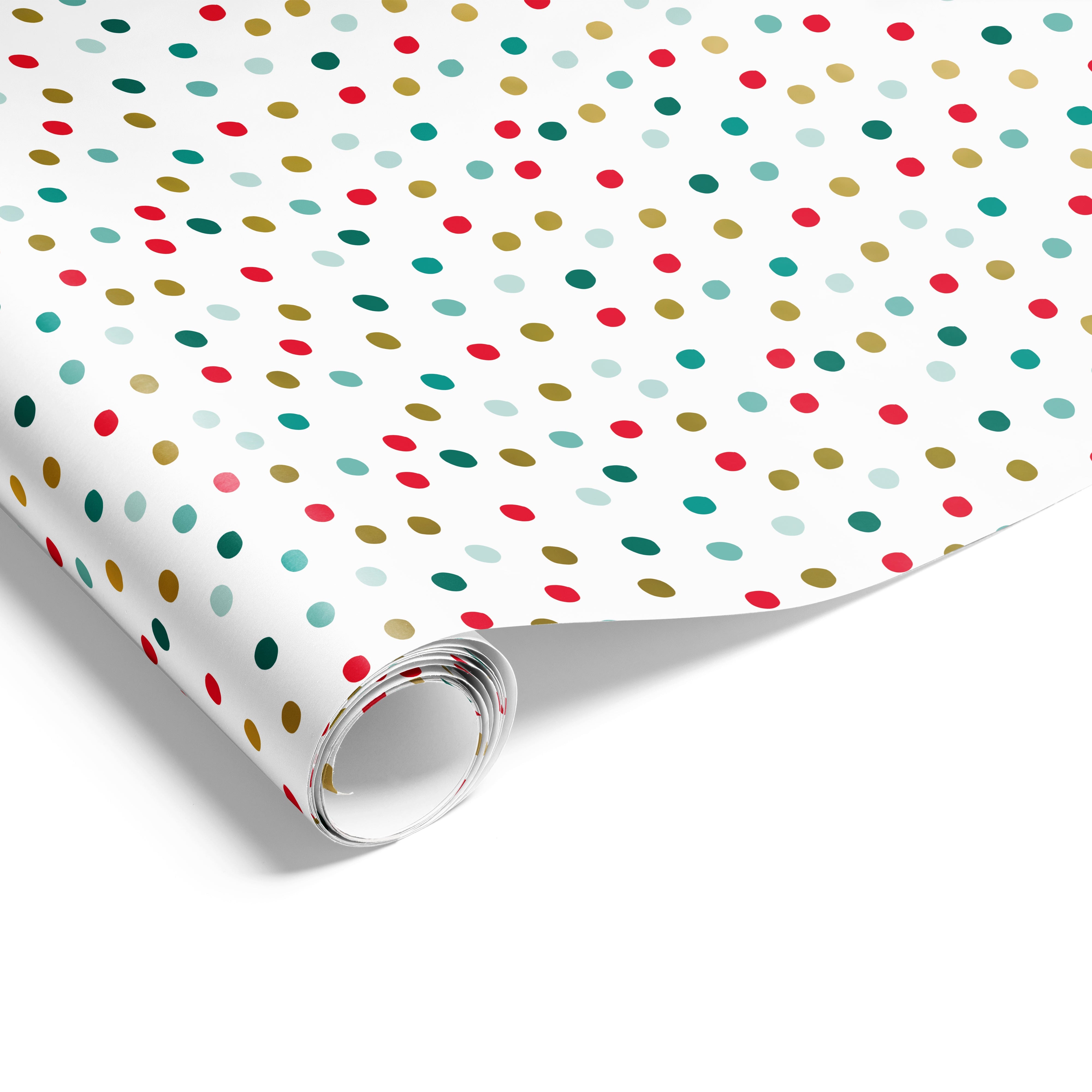 60cm Polka Dots Wrap Green Red Gold