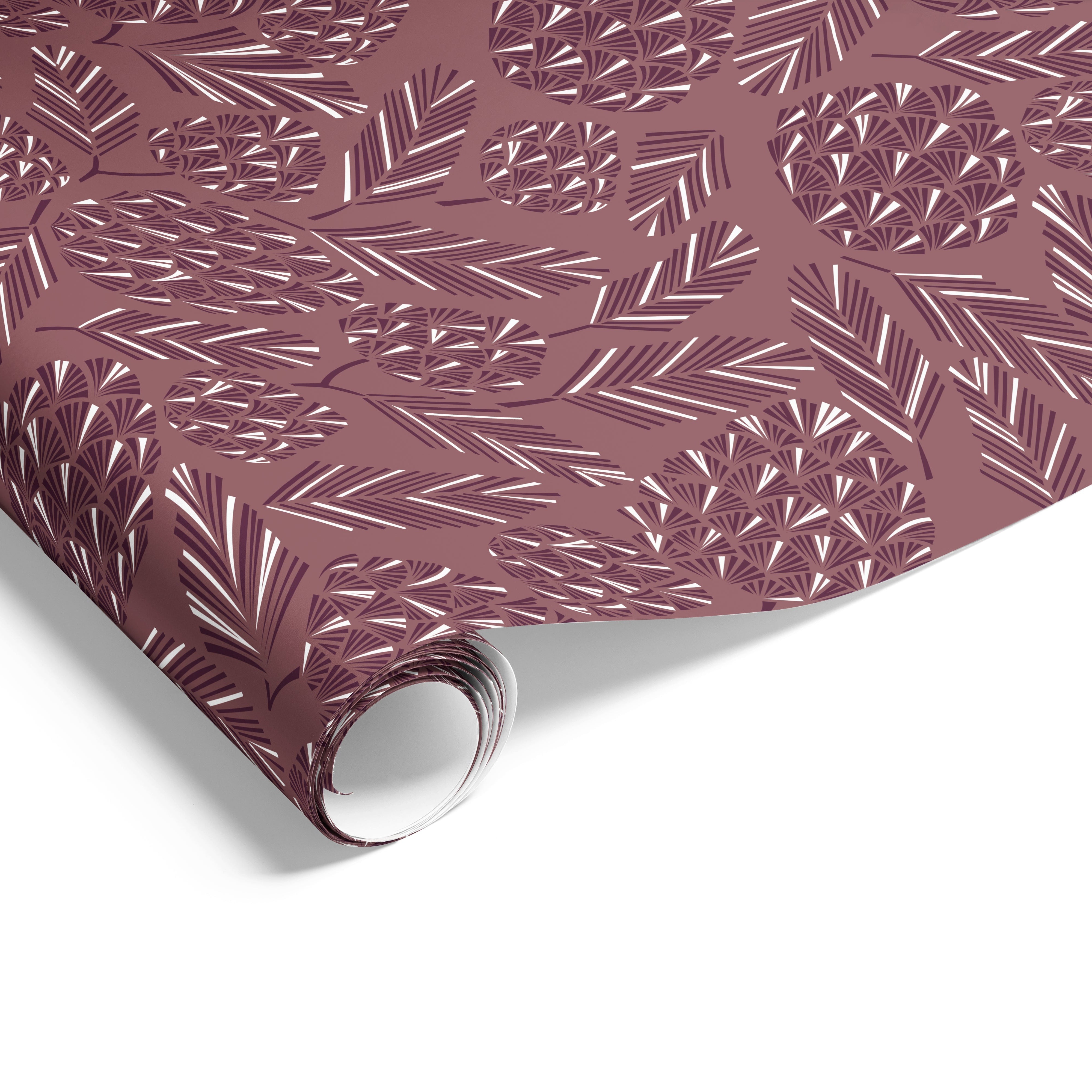 Abstract Pinecones Wrap on Matte Plum