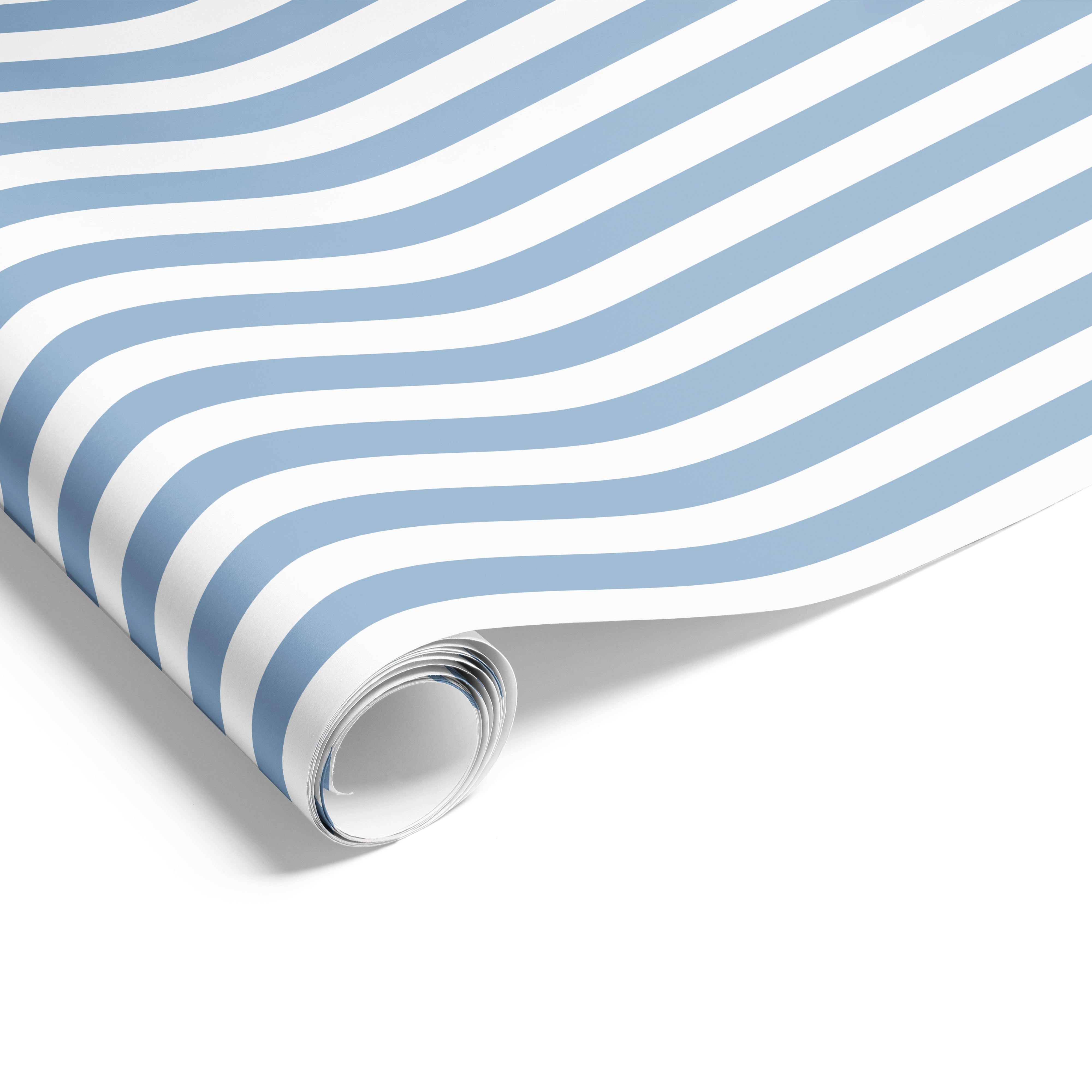 Cafe Stripe on Matte Wrap French Blue