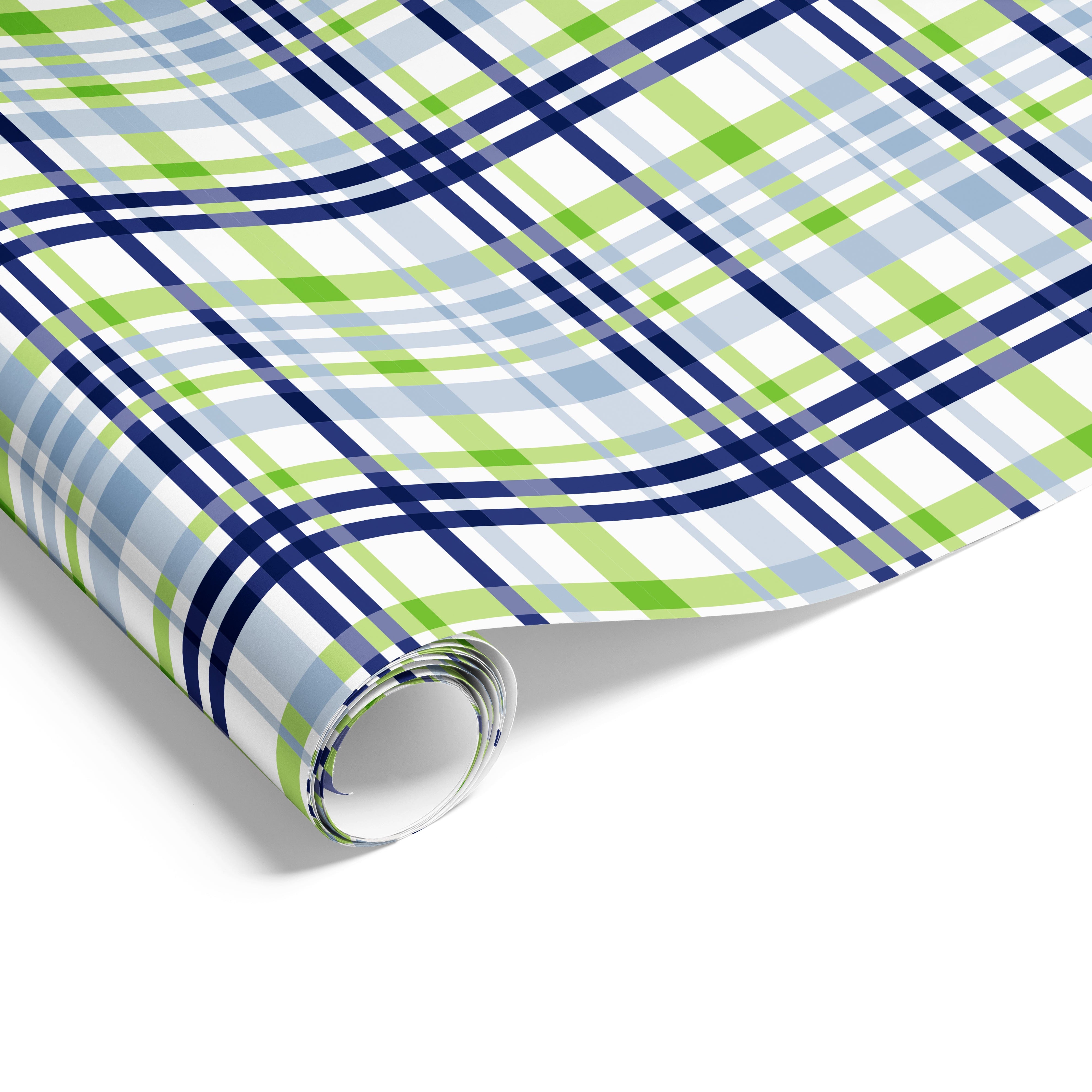 Madras Check Wrap Navy/Blue/Green