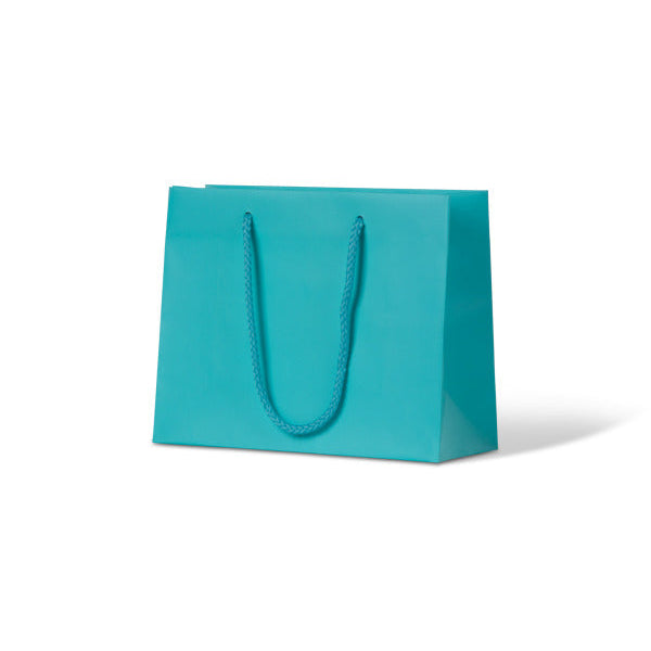 Laminated Matte Emerald Aqua Paper Bag - 200/ctn