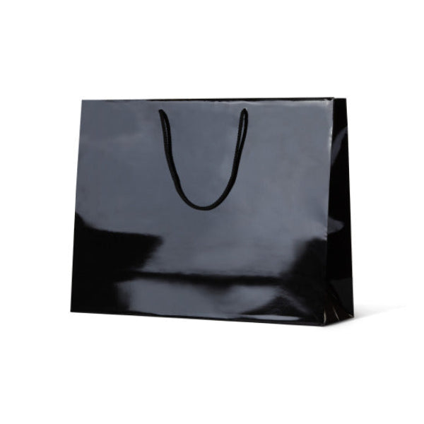 Laminated Gloss Galleria Black Paper Bag - 50/ctn