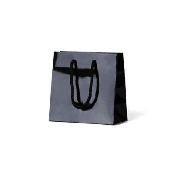 Laminated Gloss Petite Black Paper Bag - 200/ctn