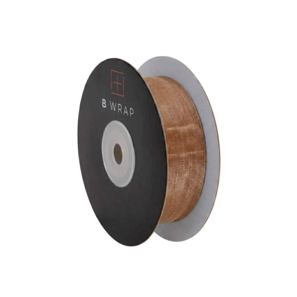 Cut Edge Organza 25mm X 50mtrs Cappucino