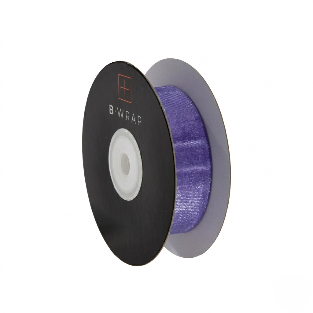 Cut Edge Organza 25mm X 50mtrs Purple