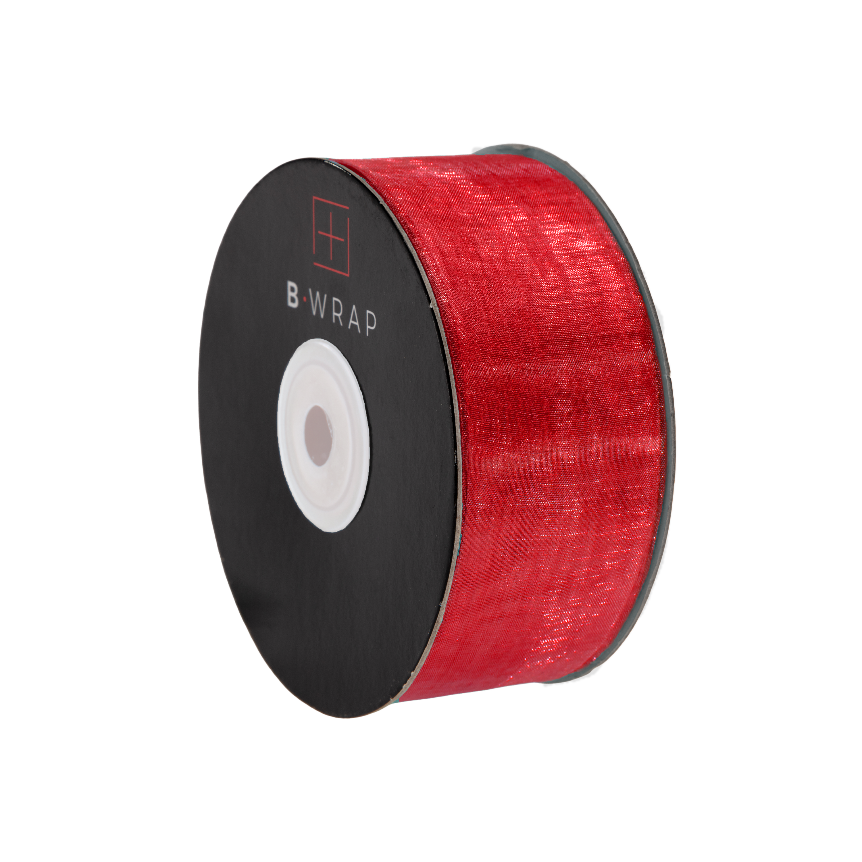 Cut Edge Organza 38mm X 50mtrs Red