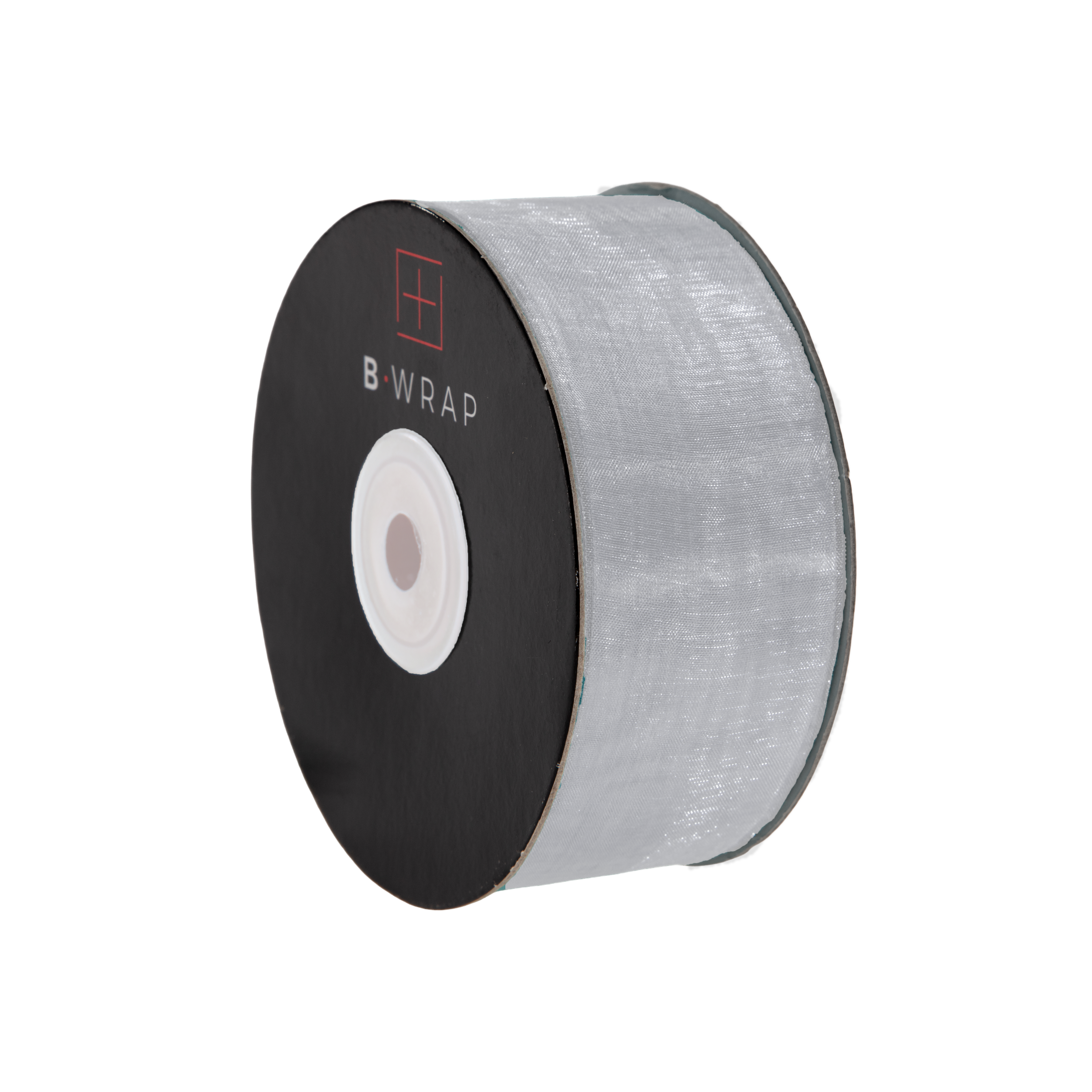 Cut Edge Organza 38mm X 50mtrs Silver