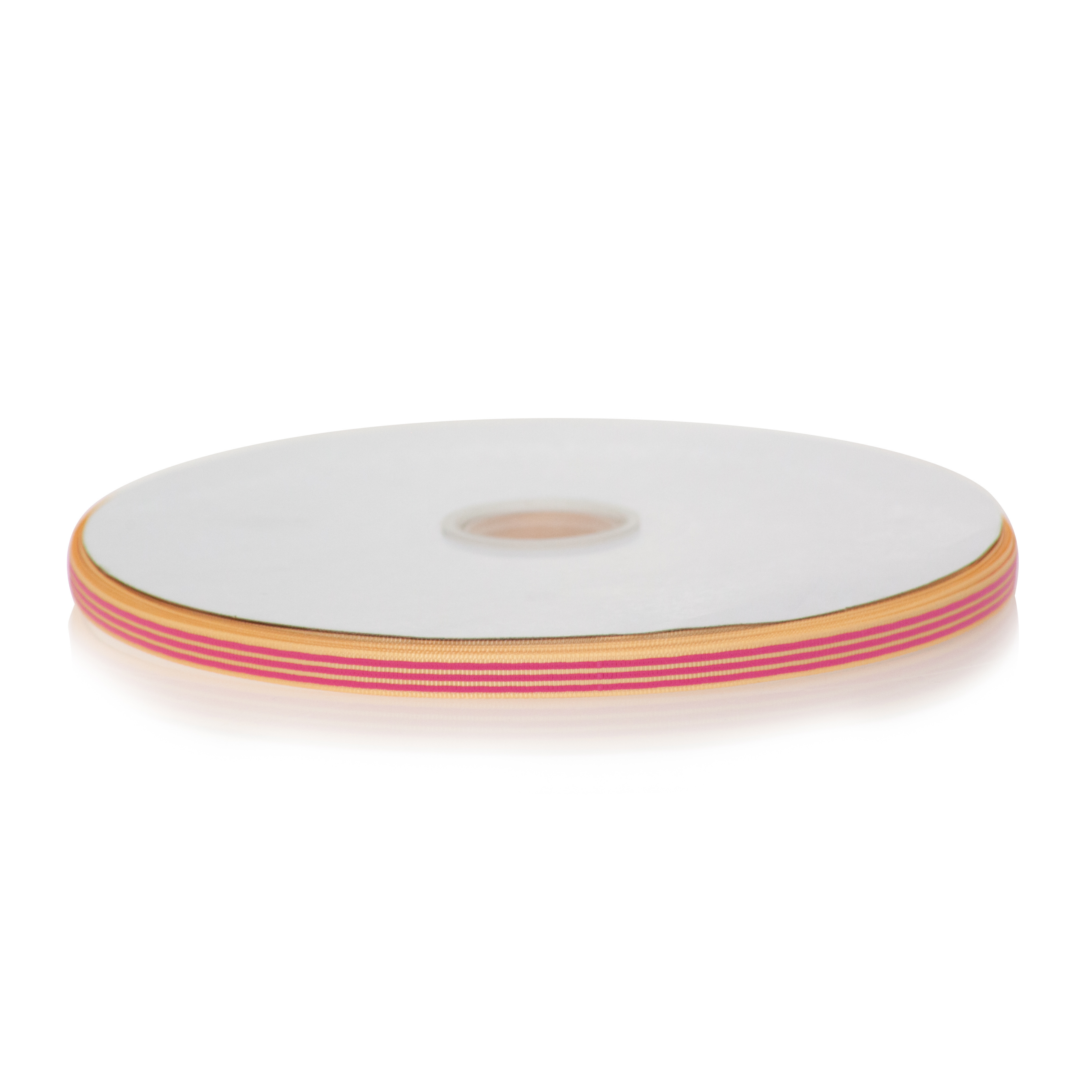 Premium Stripe Grosgrain Ribbon 10mm x 100m Peach