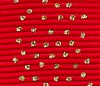 Grosgrain Gold Dots Red 20mm X 20mtrs