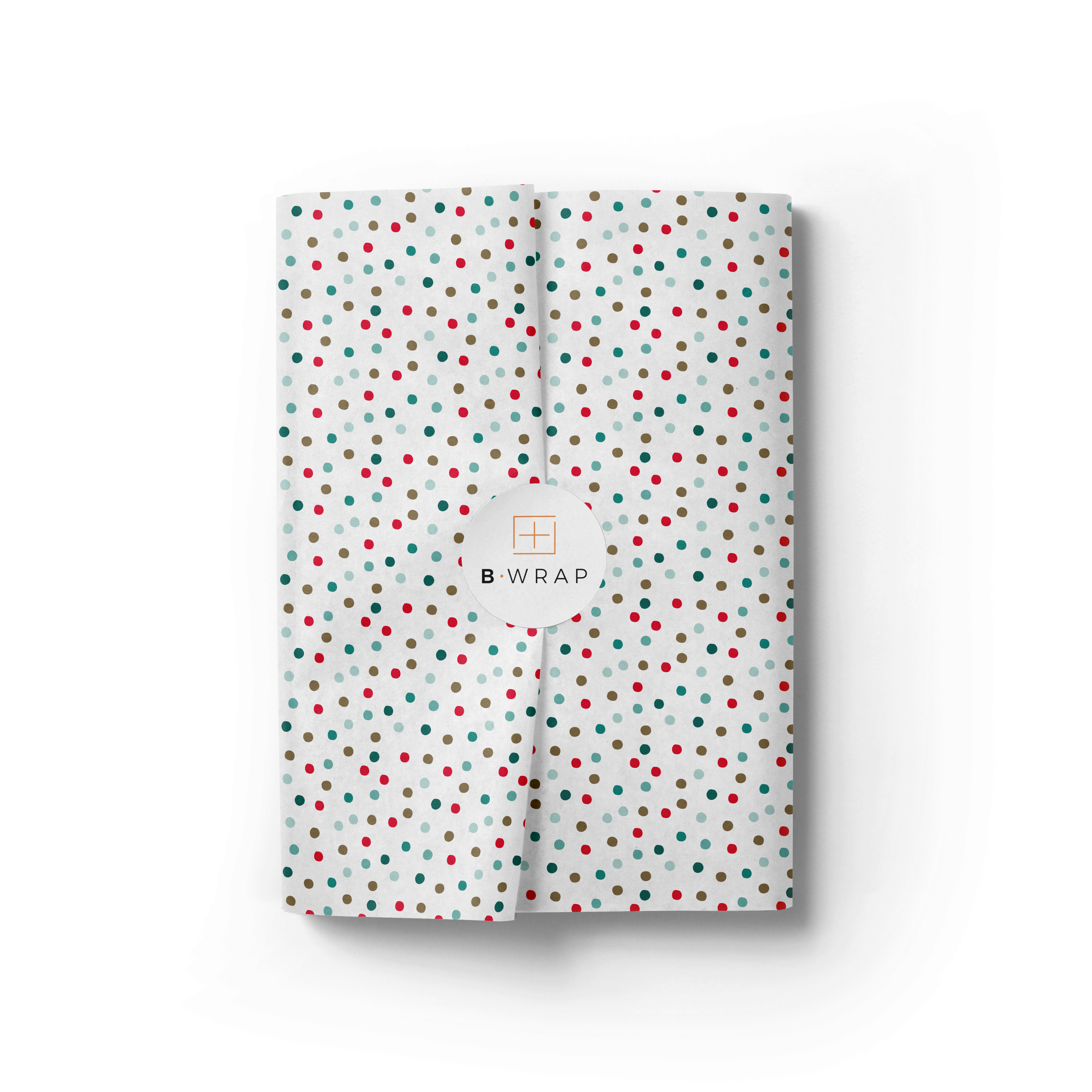 Polka Dots Tissue Paper Green Red Gold