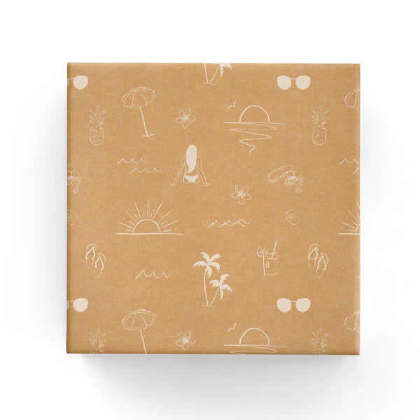 Summer Vibes on Kraft Wrap White