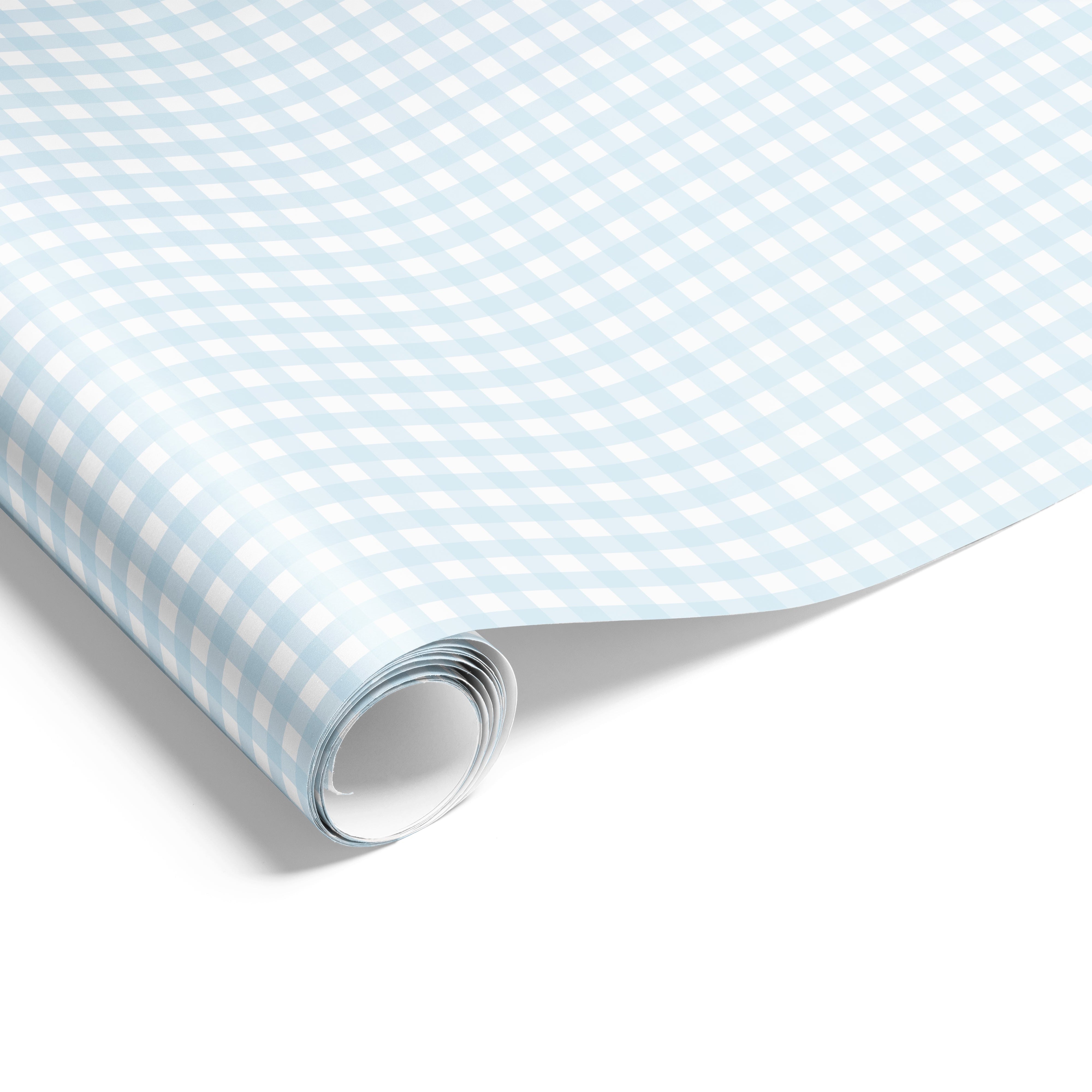 Gingham Check on Matte Wrap PBlue