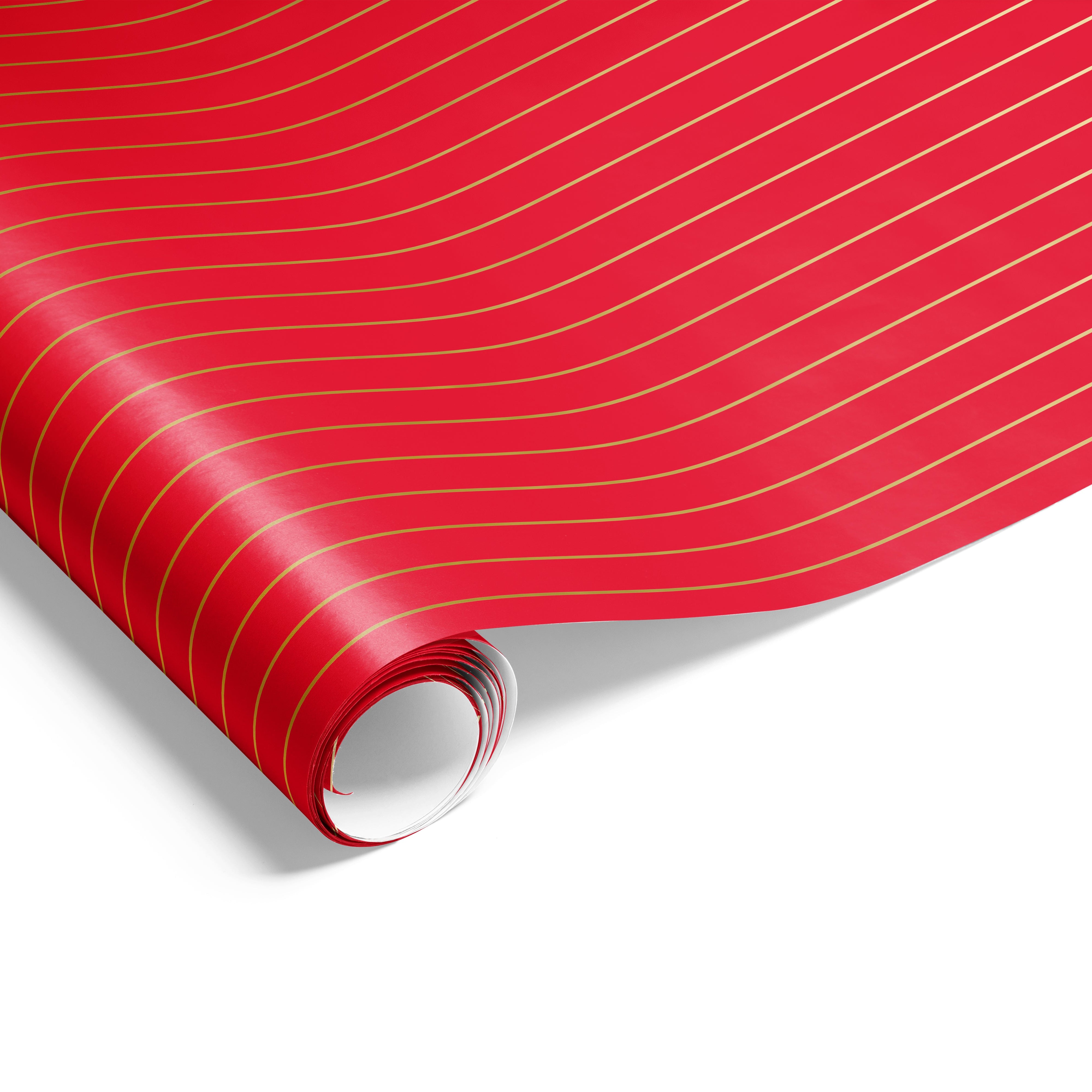 Pinstripe Wrap Red Gold