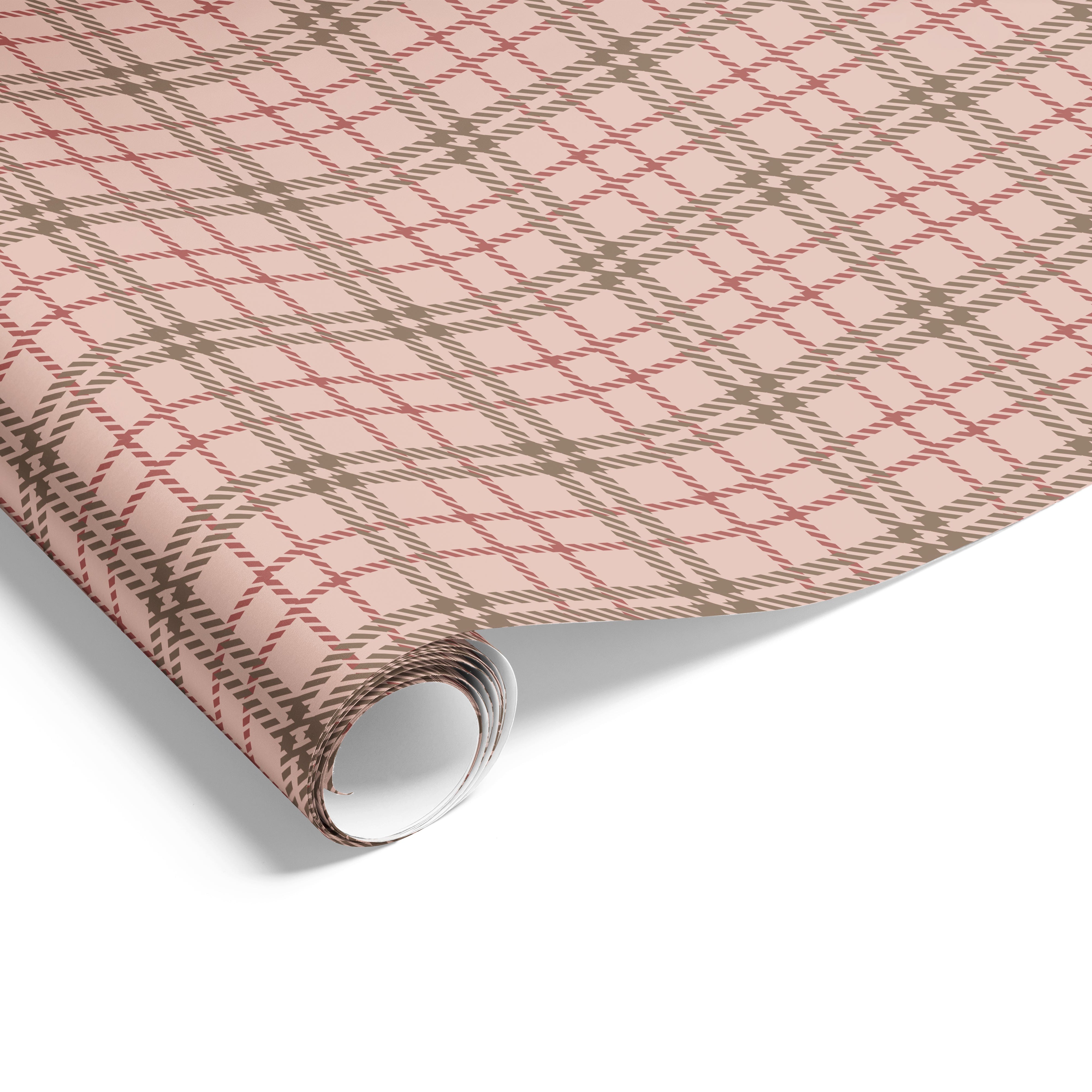 Classic Plaid on Matte Wrap Dusty Pink