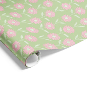 Daisy on Matte Green Pink