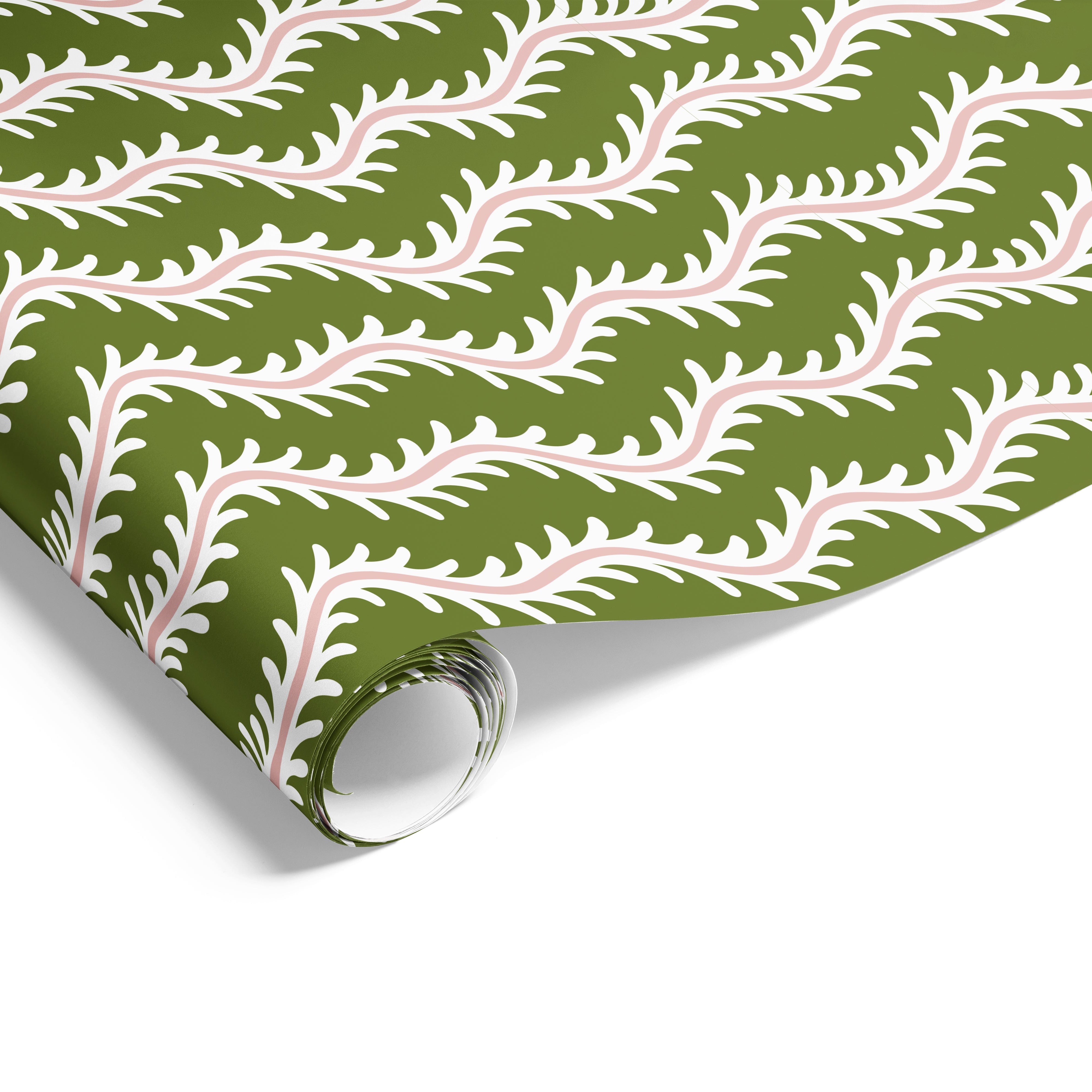 Vine on Matte Olive Pink