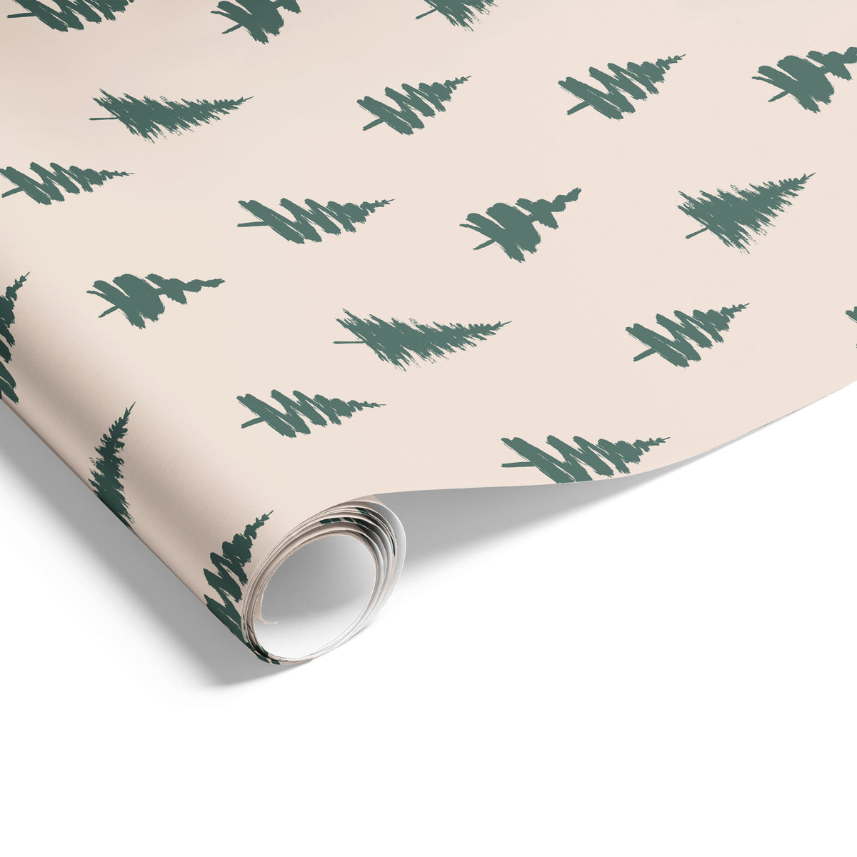 Xmas Ink Tree on Matte Wrap Spruce Beige