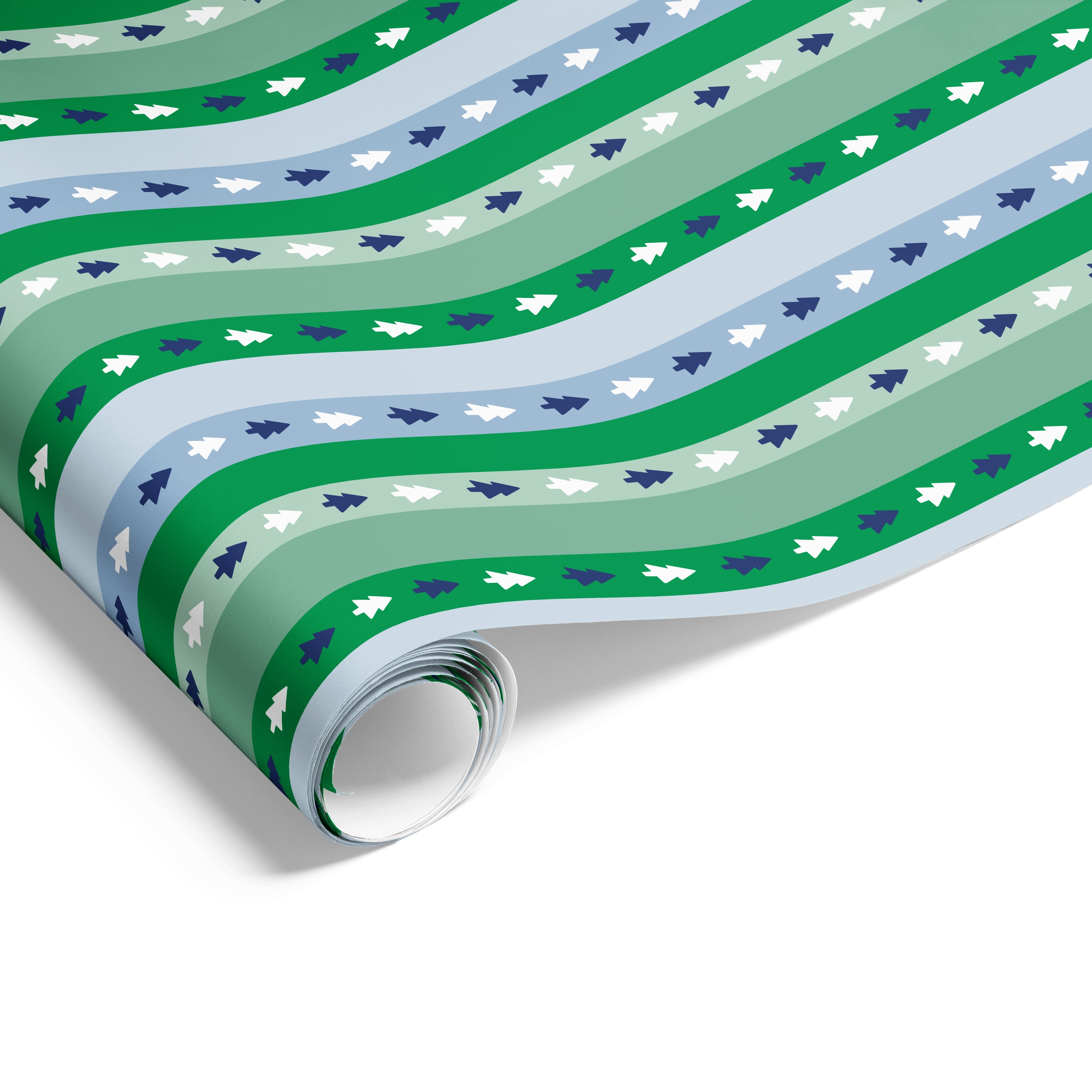 Christmas Stripe on Matte Wrap Blue Green