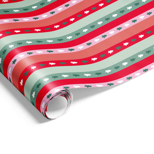 Christmas Stripe Wrap Red Gum