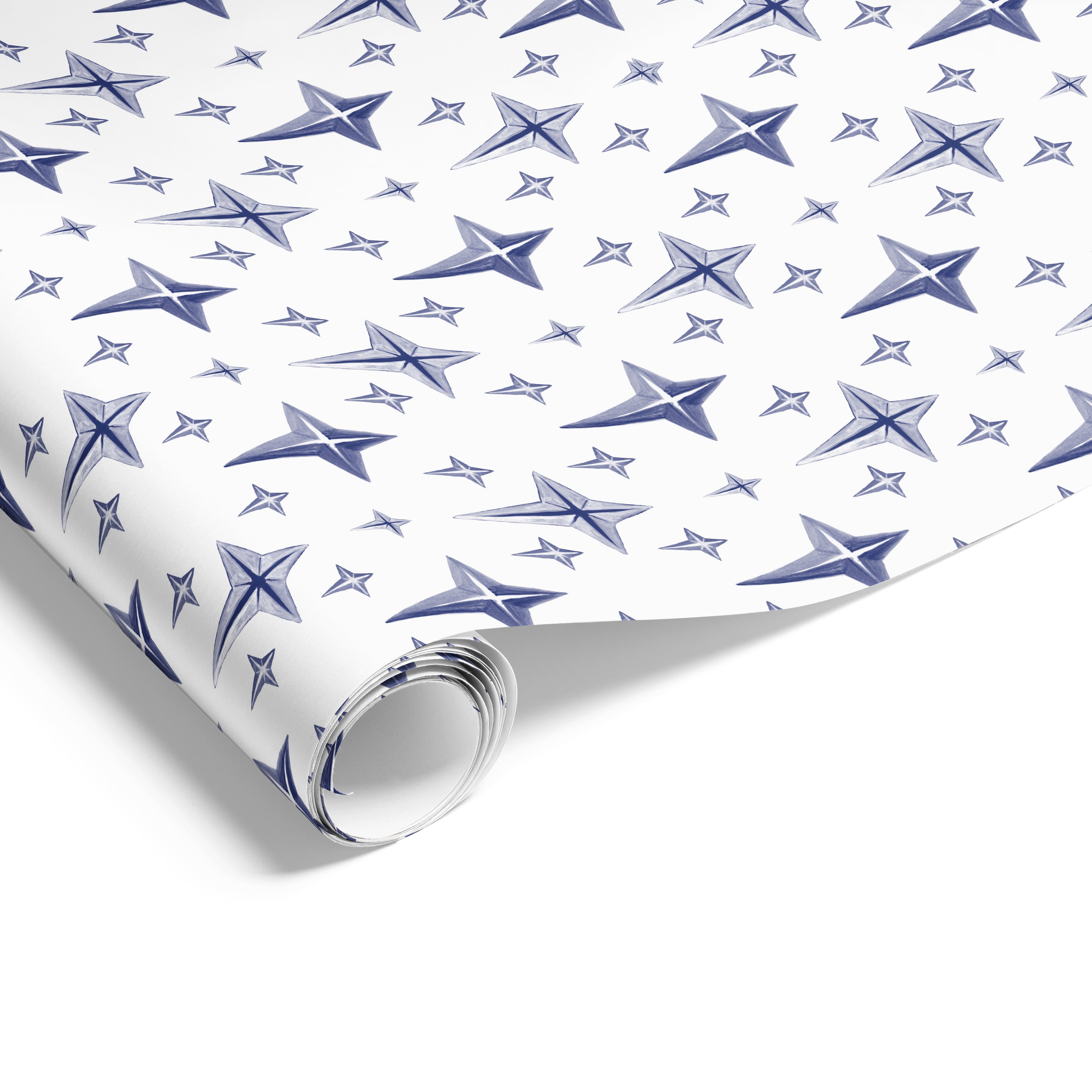 Christmas Star on Matte Wrap Navy