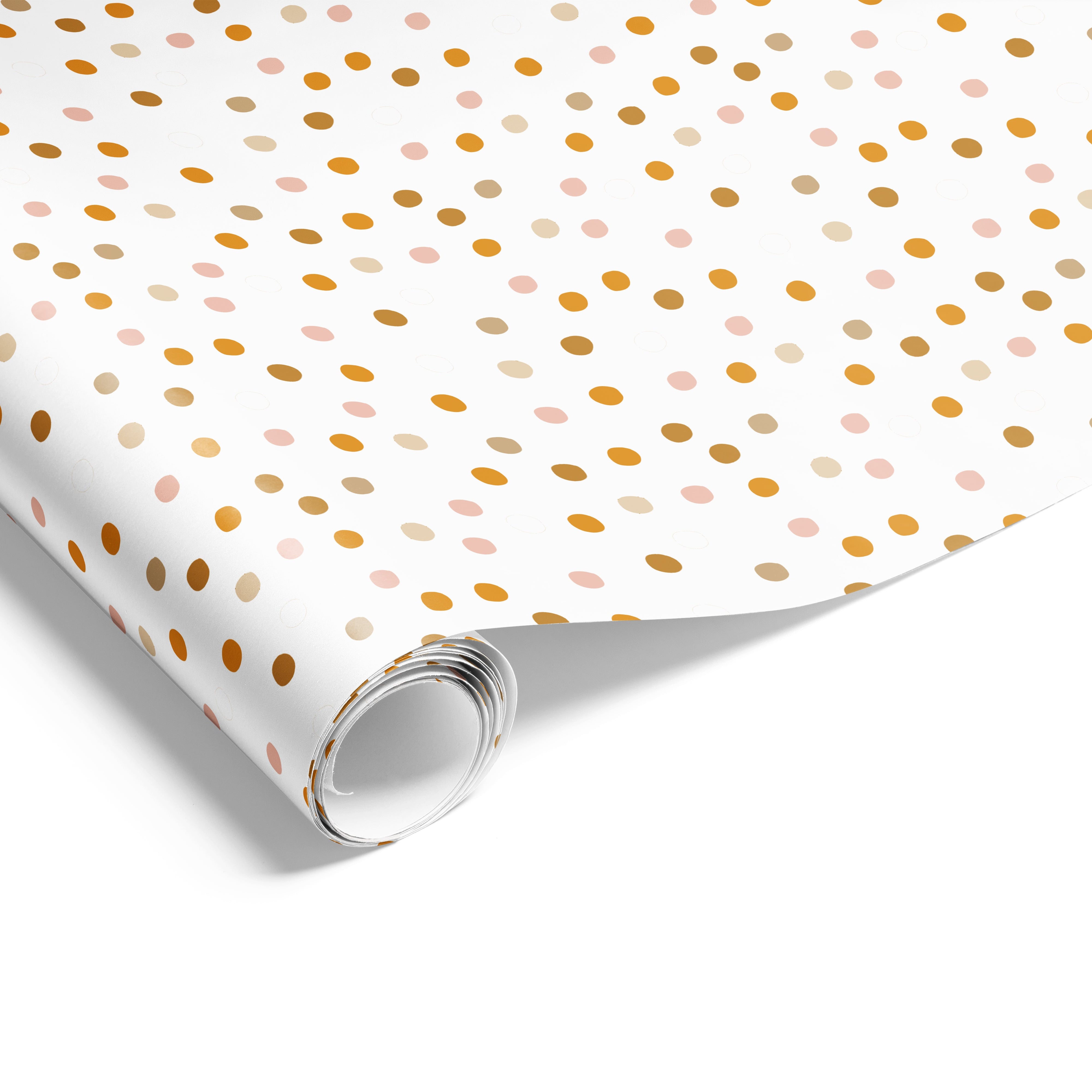60cm Polka Dots Wrap Pink Mustard