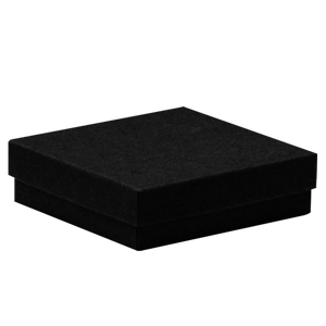 Cotton Fill Box Black Kraft 89x89x25mm - 100/ctn