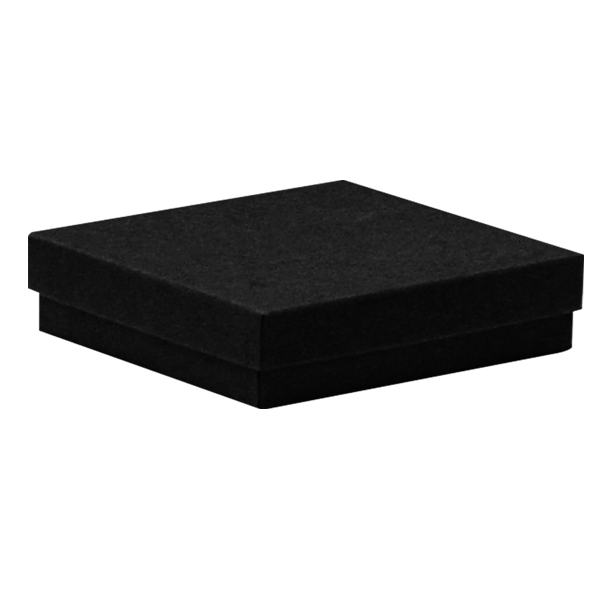 Cotton Fill Box Black Kraft 89x140x25mm - 100/ctn
