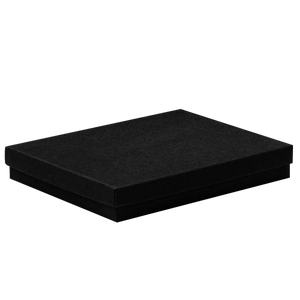 Cotton Fill Box Black Kraft 140x178x25mm - 50/ctn