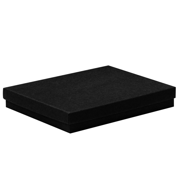 Cotton Fill Box Black Kraft 140x178x25mm - 50/ctn