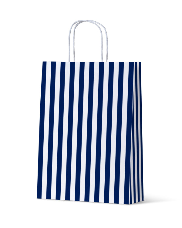 Cafe Stripe Medium Navy - 100/ctn