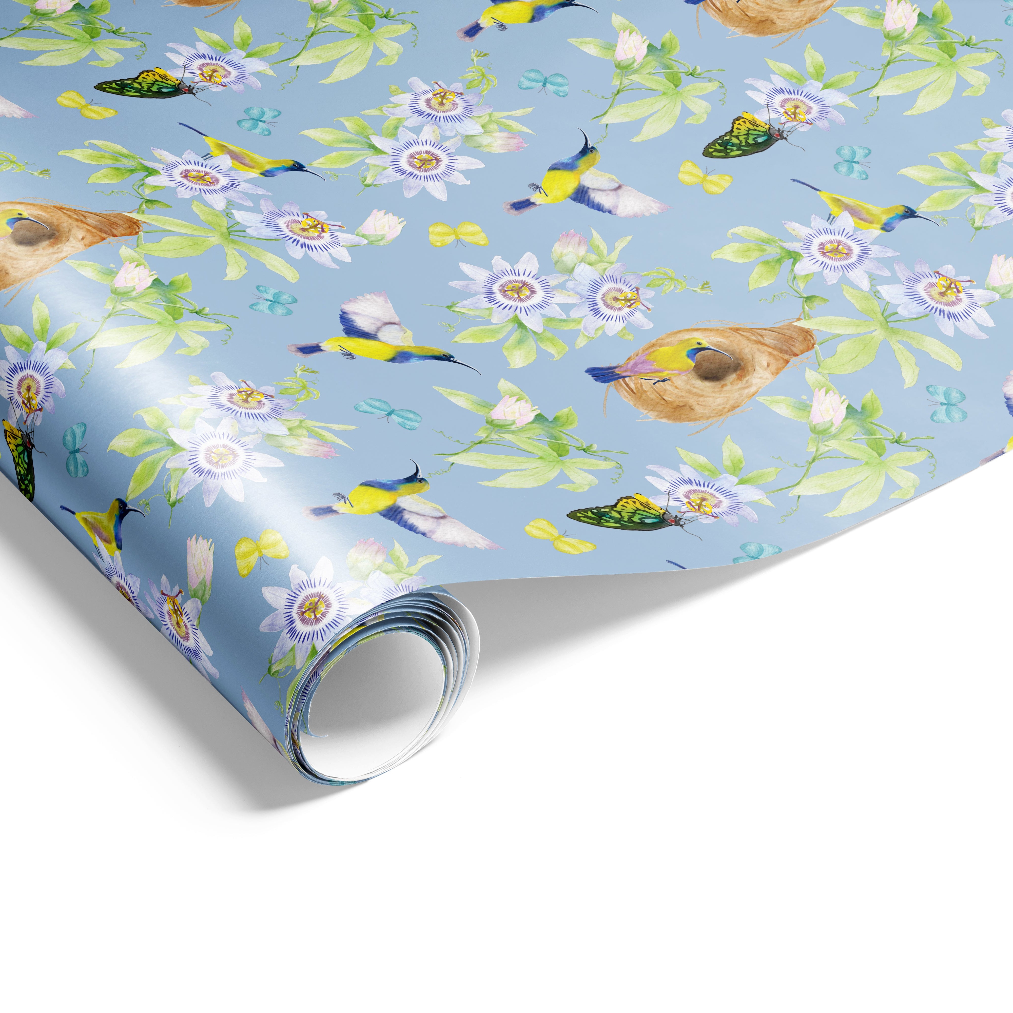 Passion Flower Wrap Blue