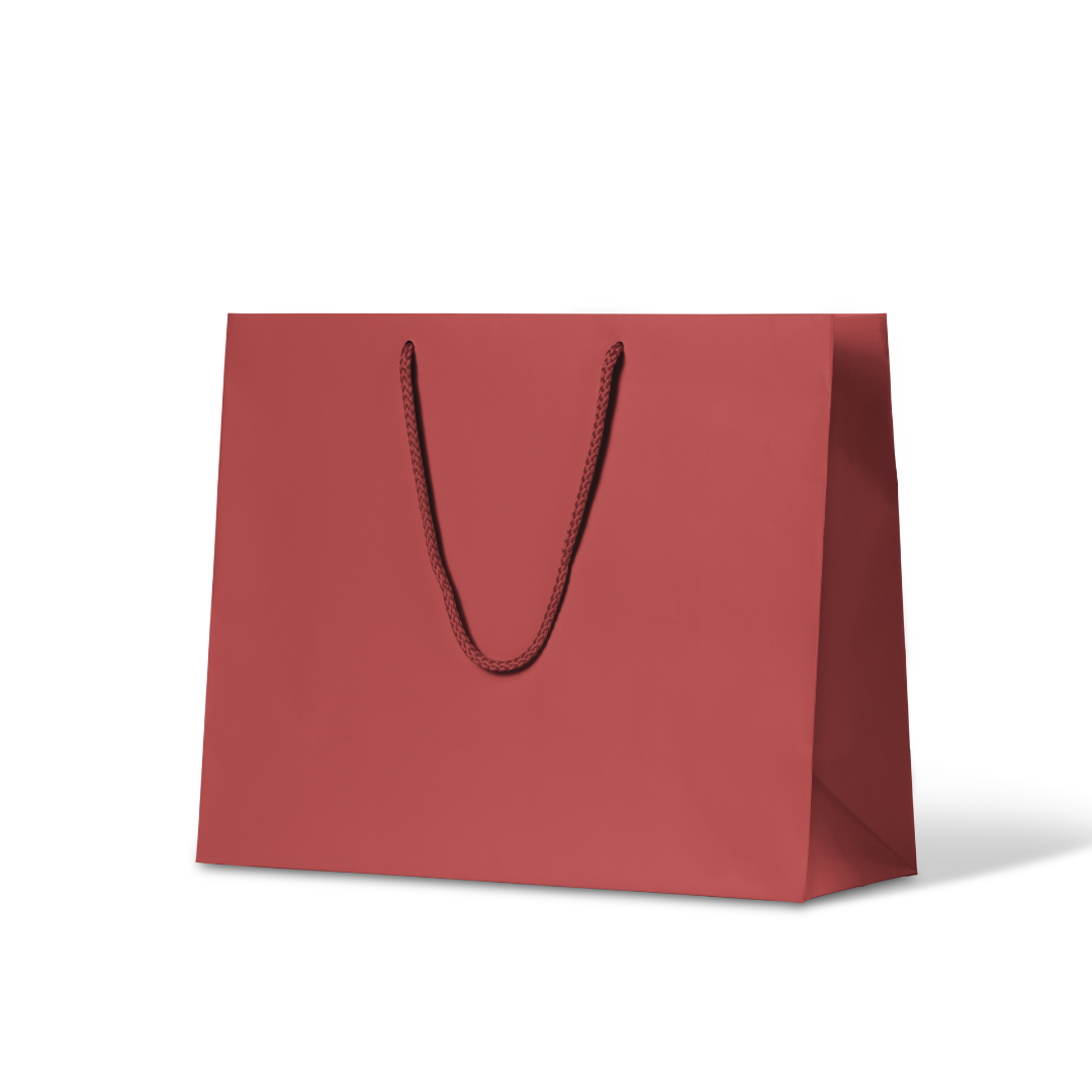 Madison Red Kraft Rope Paper Bag - 50/ctn