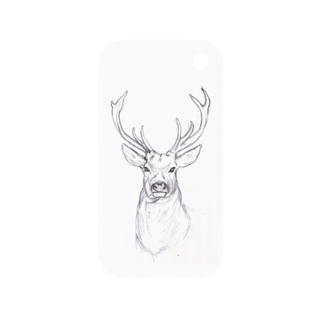 Gift Tags Deer On White