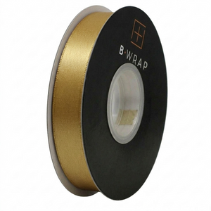 Double Sided Satin 25mm X 30mtrs Gold