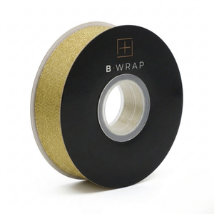 Metallic Taffeta 25mm x 25mtrs Gold