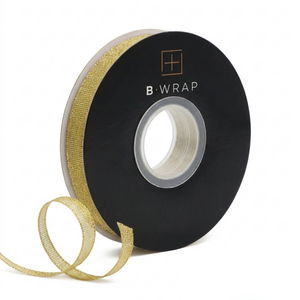Metallic Taffeta 6mm x 25mtrs Gold